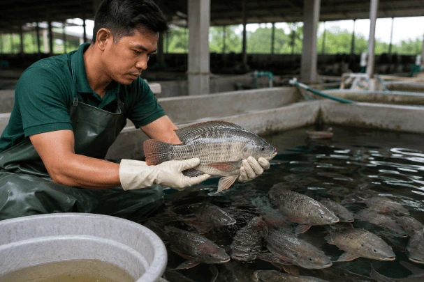 proses seleksi indukan ikan